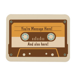 Custom Message Cassette Tape Refrigerator Magnet