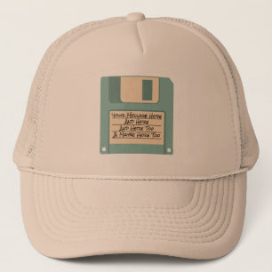 Custom Message Computer Floppy Disc Hat