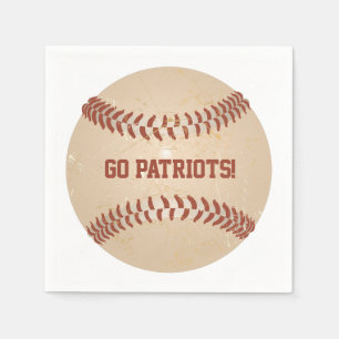 Custom Message Distressed Baseball Napkin