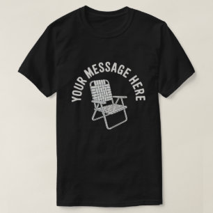 Custom Message Folding Chair Minimalist Design T-Shirt