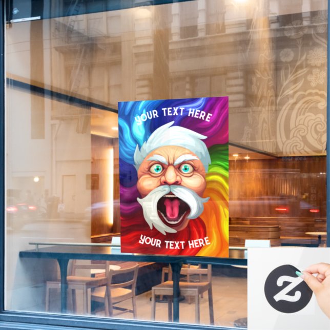 Custom message from Santa Window Cling (Cafe Window)