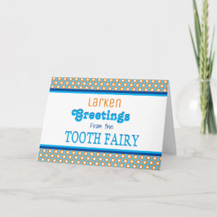 Custom Message from Tooth Fairy greeting card