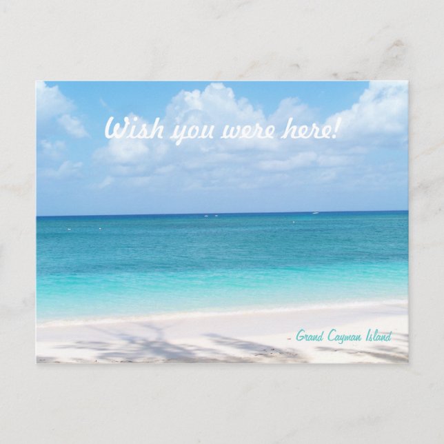 Custom Message Grand Cayman Island Postcard (Front)