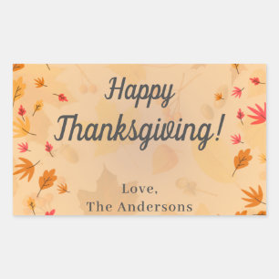 CUSTOM Message Happy Thanksgiving Autumn Sticker