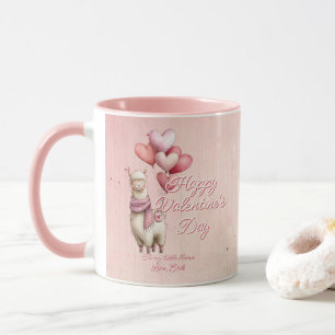 Custom Message Llama Animal Valentine's Day Mug