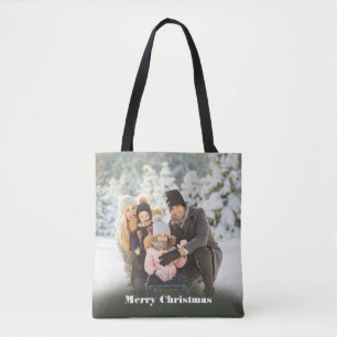 Custom Message Personalized Photo Tote Bag