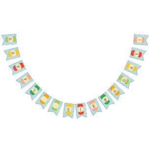 Custom Message Seltzer Soda Cans Party Bunting Flags