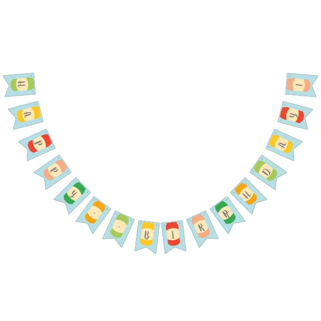 Custom Message Seltzer Soda Cans Party Bunting Flags (All)