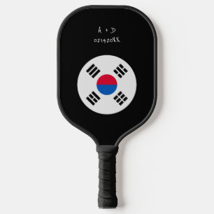 Custom Message South Korea Flag Pickleball Paddle