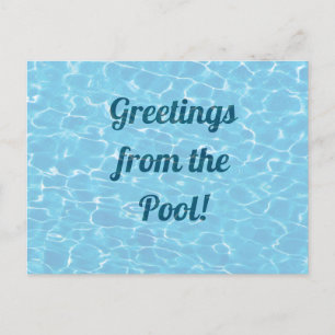 Custom Message Swimming Pool Postcard