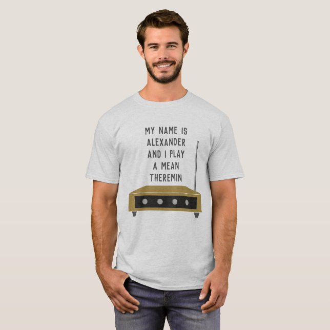 Custom Message T-Shirt for Theremin Players (Front Full)