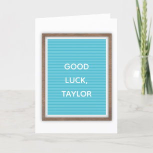 Custom Message Teal Felt Letterboard Marquee Sign Card