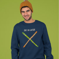 Custom Message Vintage Skis Graphic