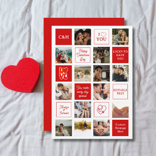 Custom Messages Husband 14 Photo Valentine's Day Holiday Card