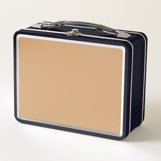 Custom Metal Lunchbox – Warm Sand Design (Front)