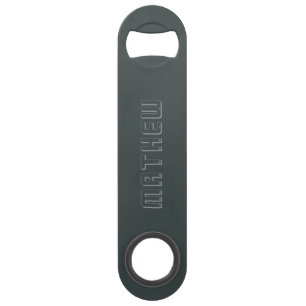 Custom metallic  black elegant speed bottle opener