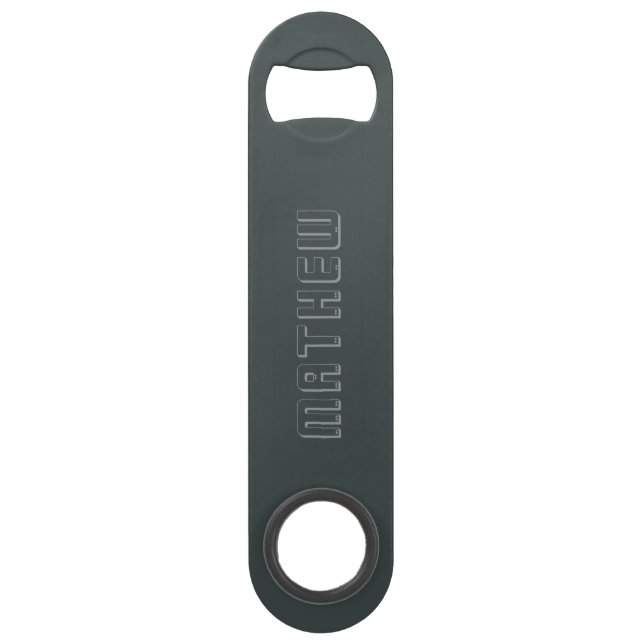 Custom metallic  black elegant speed bottle opener (Front)