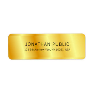 Custom Metallic Look Faux Gold Elegant Template