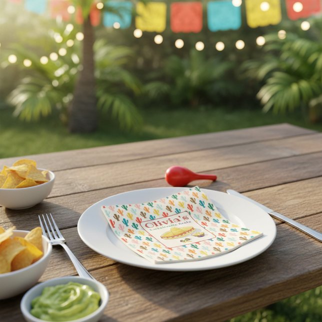 Custom Mexican Fiesta Bachelorette Party  Napkin (Creator Uploaded)