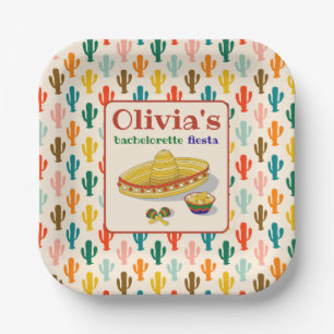 Custom Mexican Fiesta Bachelorette Party Paper Plate