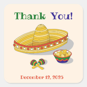 Custom Mexican Fiesta Bachelorette Party  Square Sticker