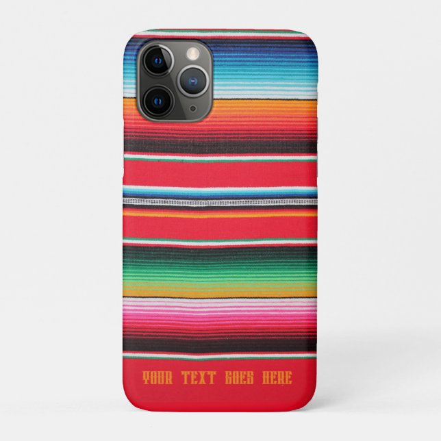 custom Mexican Mexico poncho serape blanket Case-Mate iPhone Case (Back)