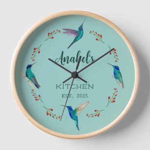 Custom Mexican Violetear Hummingbird  Clock