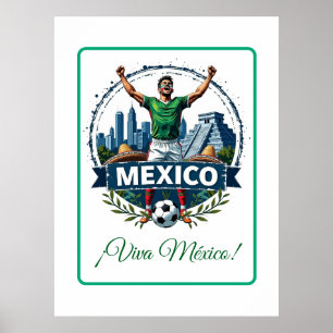 Custom Mexico National Football Team Celebration Poster