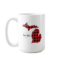 Custom Michigan Home State Buffalo Plaid Christmas