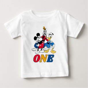 Custom Mickey and Friends 1st Birthday Boy Baby T-Shirt