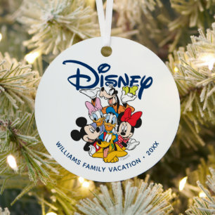 Custom Mickey and Friends   Family Vacation Metal Ornament