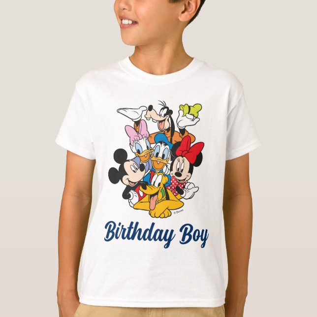 Custom Mickey & Friends | Birthday Boy - Family T-Shirt (Front)