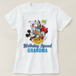 Custom Mickey & Friends | Birthday Sqad - Family T-Shirt<br><div class="desc">Going on a Disney family vacation for your Birthday? Customize these Disney shirts for the whole family by adding your name or custom text.</div>