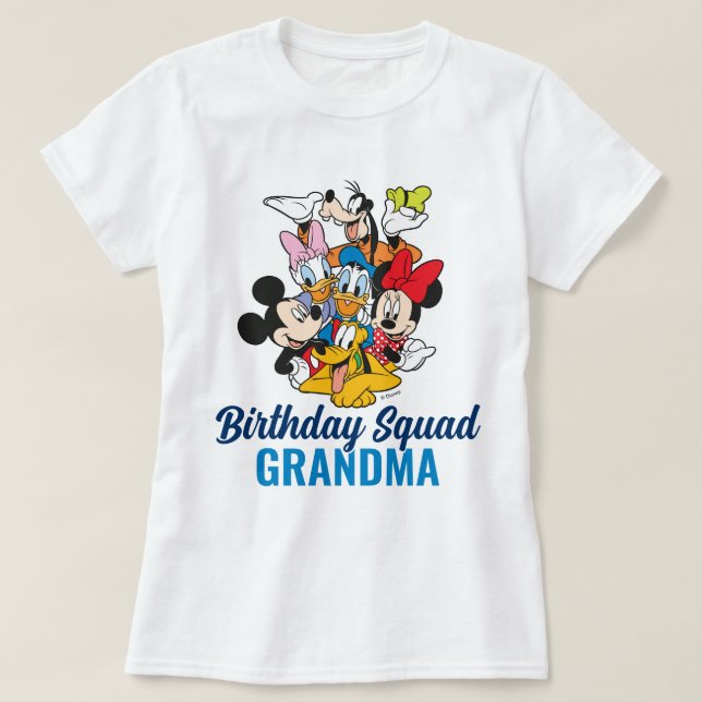 Custom Mickey & Friends | Birthday Sqad - Family T-Shirt (Design Front)