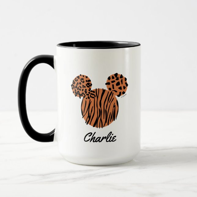 Custom Mickey Mouse Animal Pattern Icon Mug (Left)