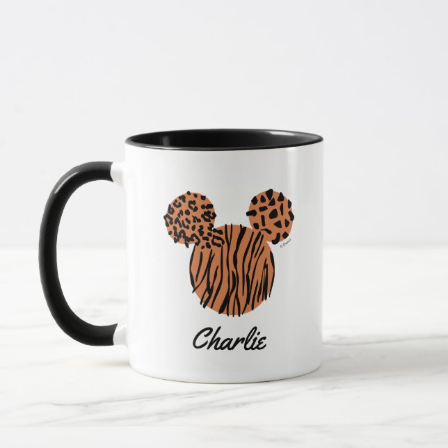Custom Mickey Mouse Animal Pattern Icon Mug (Left)