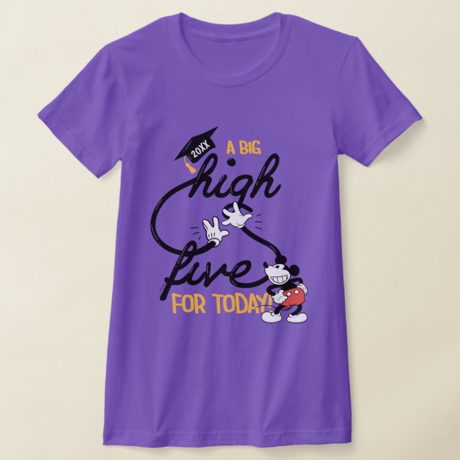 Custom Mickey Mouse Graduation  T-Shirt (Laydown)