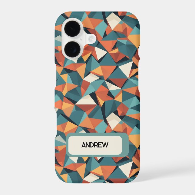 Custom Mid-Century Geometric Phone Case - iPhone (Verso)