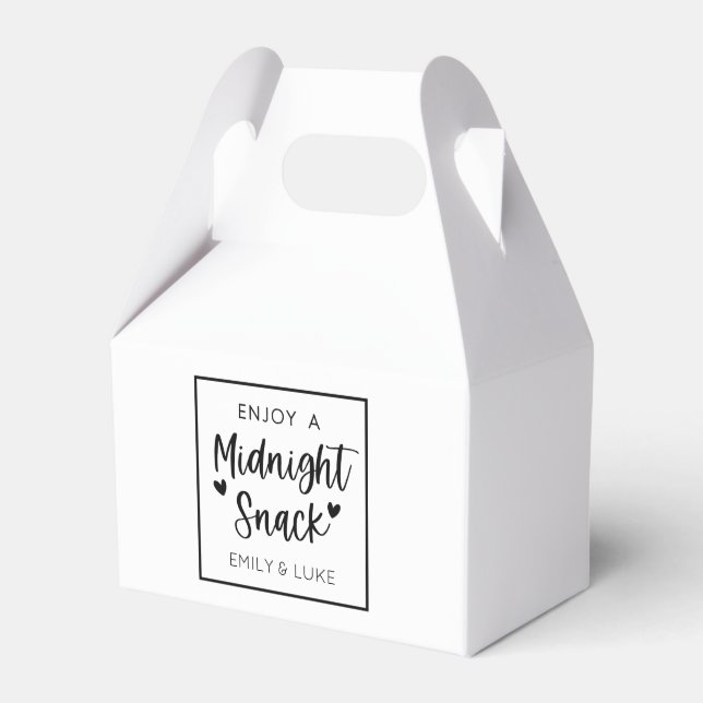 Custom Midnight Snack Favor Box (Front Side)
