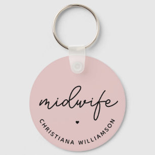 Custom Midwife Appreciation Midwifery Gifts Keychain