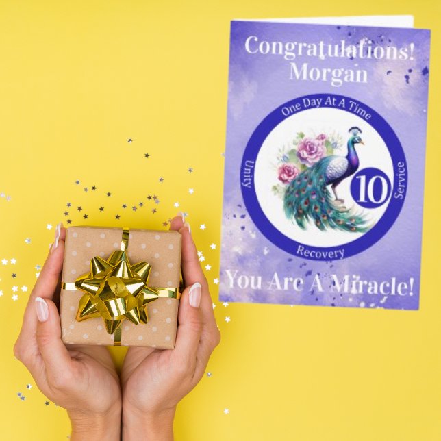 Custom Milestone Card | Elegant Sobriety Card (Creator Uploaded)