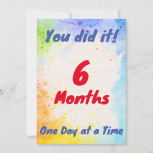 Custom Milestone - You did it One Day at a Time Holiday Card