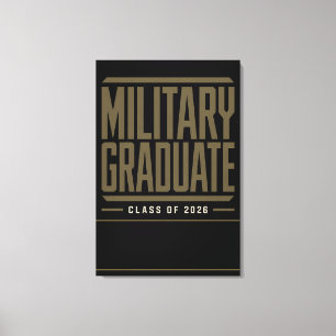 Custom Military Name Class 2026 Grad Gift Canvas Print