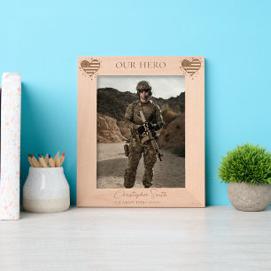 custom Military Retirement - Army, Navy, Air force Etched Frames