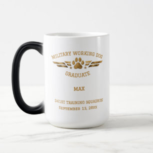 Custom Military Working Dog Graduation Magic Mug