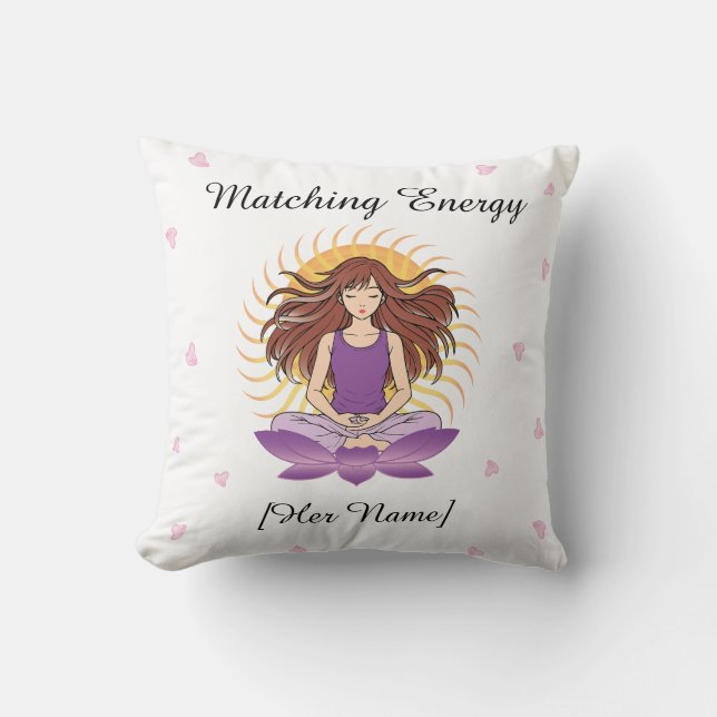 Custom Mindful Throw Pillow for Her | Name & Text (Front)