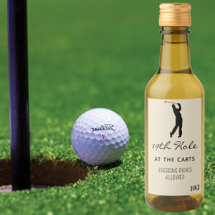 Custom Mini Wine 19th Hole (10) Golf Mini Label
