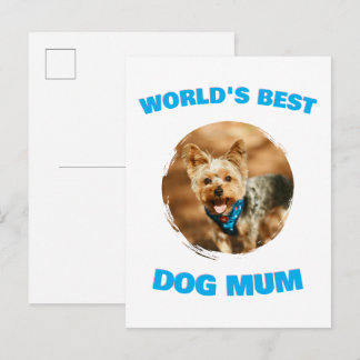 Custom Minimal Best Dog Cat Mom Mum Pet Cute Gift Announcement Postcard