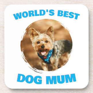 Custom Minimal Best Dog Cat Mom Mum Pet Cute Gift Coaster