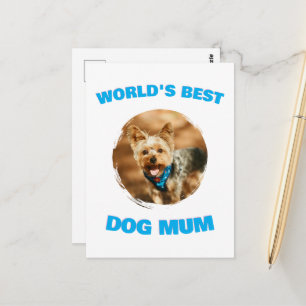 Custom Minimal Best Dog Cat Mom Mum Pet Cute Gift Postcard